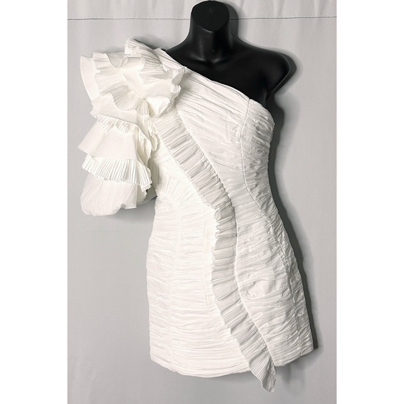 Anthropologie x Acler Ascot One-Shoulder Ruffle Mini Dress - Picture 11 of 16